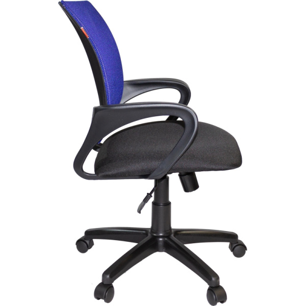 Кресло VT_EChair-304 TC Net ткань черн/сетка синяя, пластик