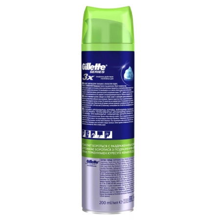 Гель для бритья GILLETTE TGS Sensitive Skin для чувствительной кожи 200мл