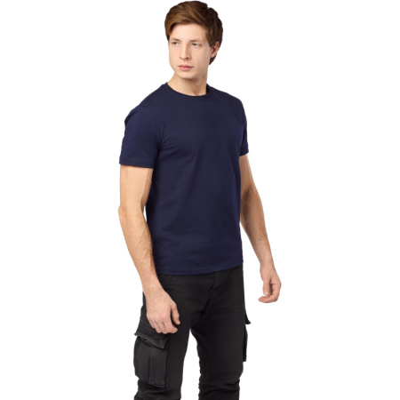 Футболка (160 г.) с кор.рукавом т.-син.(XXXL)