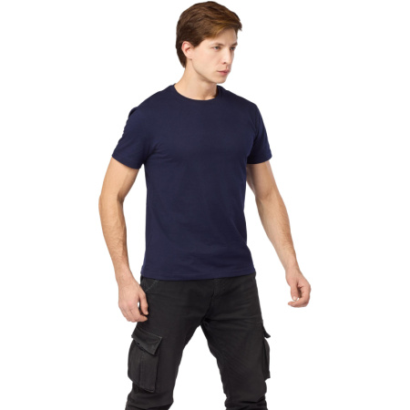 Футболка (160 г.) с кор.рукавом т.-син.(XXXL)