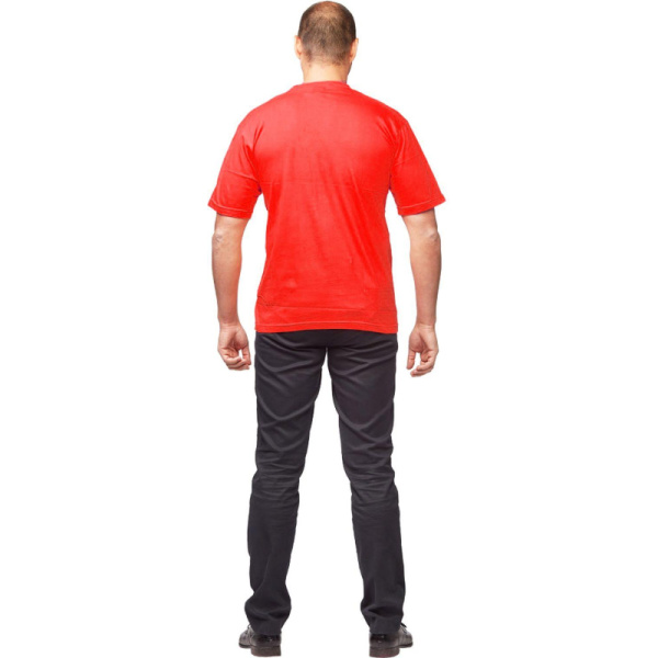 Футболка (160 г.) с кор.рукавом красн.(XL)