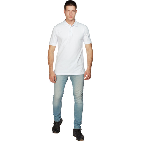 Рубашка Поло (190г.) кор.рукав бел.(L)