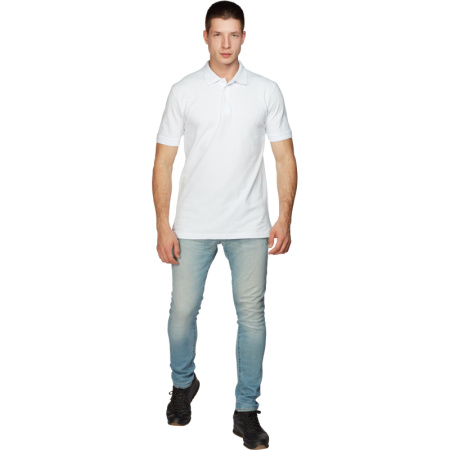 Рубашка Поло (190г.) кор.рукав бел.(XXXL)