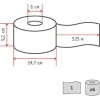 Бумага туалетная Торк Стандарт T1 1сл бел вторич втул 525м 120195 6рул