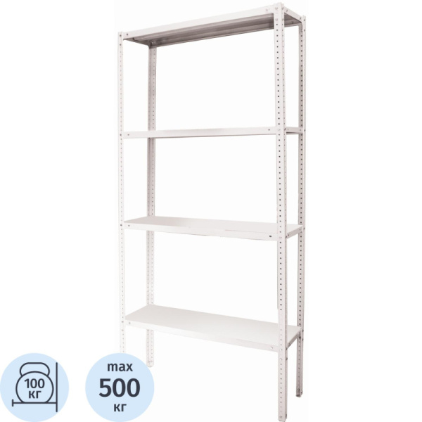 Стеллаж металлический P_МС-15/37 с 4-мя полками 700х300х1500