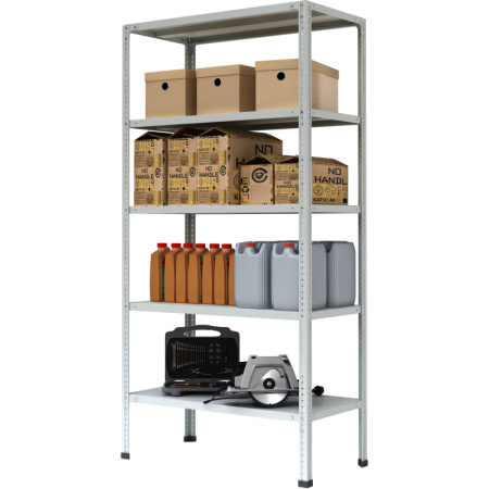 Стеллаж металлический P_МС-245/900 усиленный с 5-ю полками 1000х400х2000