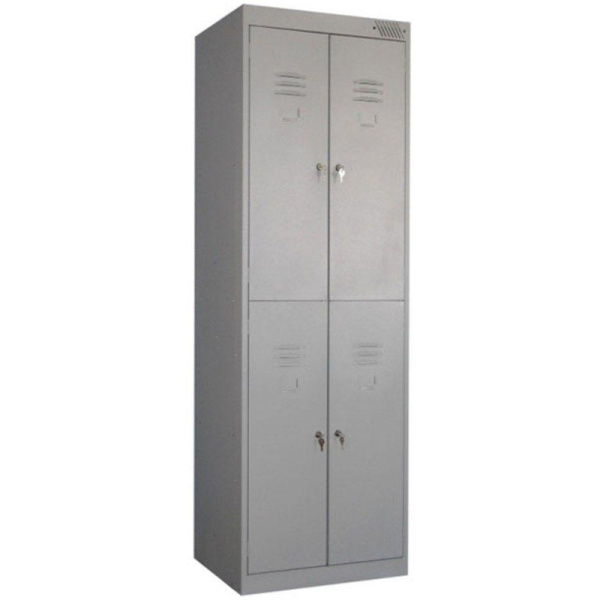 Шкаф для одежды металлический MZ_ШРК-24-600 2 секции,4 ячейки 600х500х