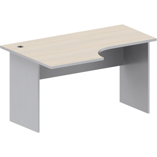 Стол Easy St левый (008,234) светлый дуб/серый (430/030) Ш1400