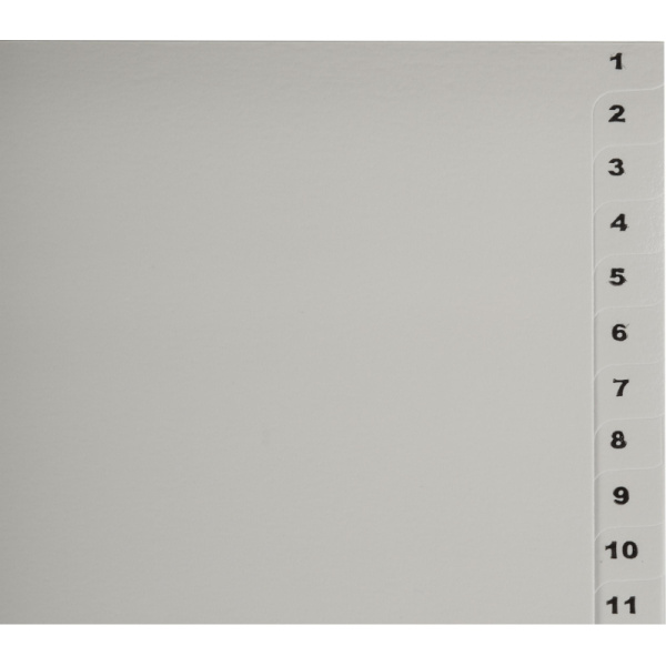 Разделитель листов 31л. цифровые пластик.Комус