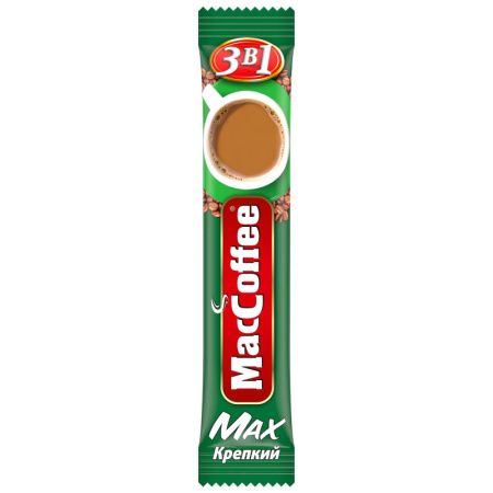 Кофе порционный растворимый MacCoffee Max 3в1 крепкий, 16грx20шт/уп