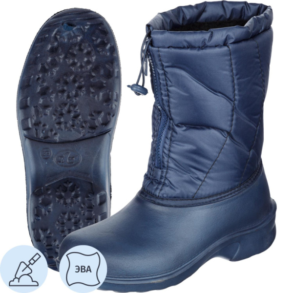 Сапожки женские цв. т.синий/т.синий мод. 321 (р.39) ЭВА утепленные