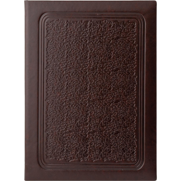 Папка адресная КВИНЕЛЬ, коричневый, тиснение, А4