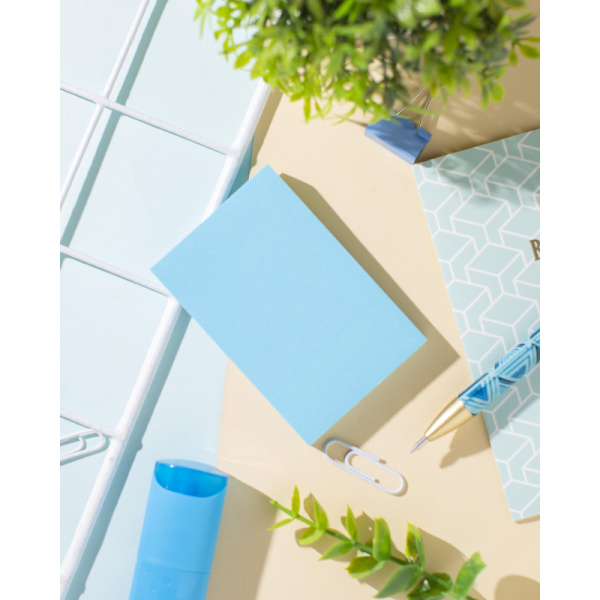 Стикеры Attache Selection с клеев. краем 76х51, неон, голубой 100л