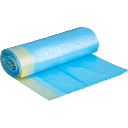 Мешки для мусора ПНД 60л 14мкм 20шт/рул синие 56x68см Гранит с завязками