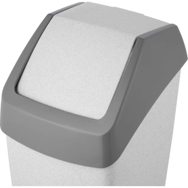 Ведро мусорное 25 л, пластиковое, с крышкой-вертушкой, мрамор