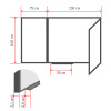Доска магнитно-меловая/маркерная 100х300 2-створ