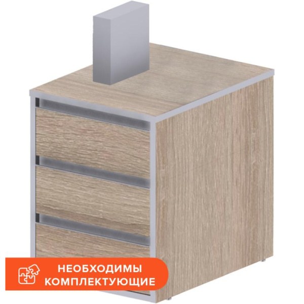 Тумба ED_Vita прист.V-3.1, центр.замок дуб сонома