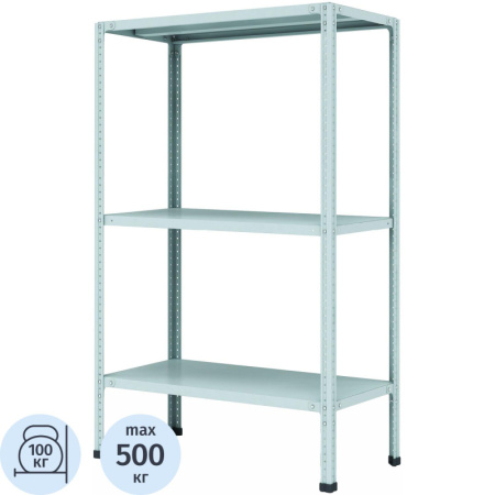 Стеллаж металлический P_МС-133 с 3-мя полками 700х300х1000
