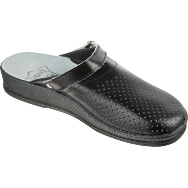 Сабо муж.нат.кожа цв.чёрный(р.45) (10-12-7)