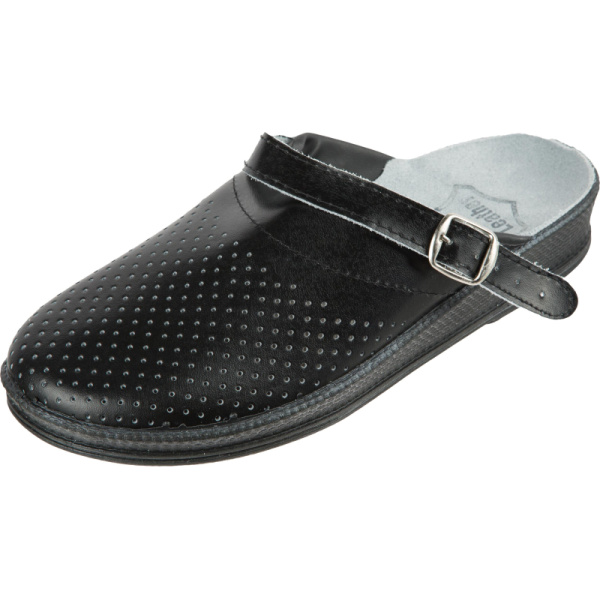 Сабо муж.нат.кожа цв.чёрный(р.45) (10-12-7)