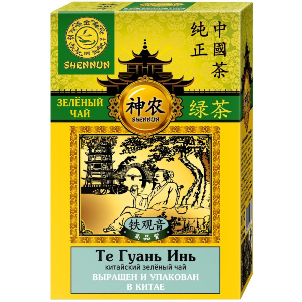 Чай Shennun Те Гуань Инь зеленый, листовой, 100 г. 13063