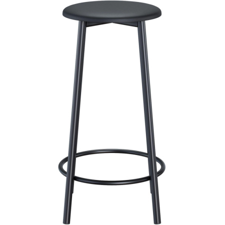 Стул барный AM_Конус ТБ2 каркас черн 9005 глянец,к/з черный Dollaro Black