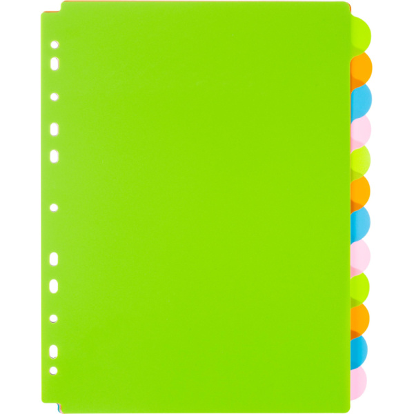 Разделитель листов A4+, 12 л.,полукруг, Attache Selection