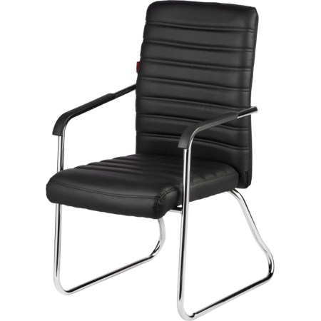 Конференц-кресло BN_TQ_Echair-806 VPU кожзам черный, хром