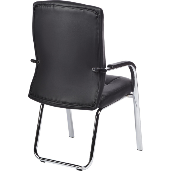 Конференц-кресло BN_TQ_Echair-807 VPU кожзам черный, хром