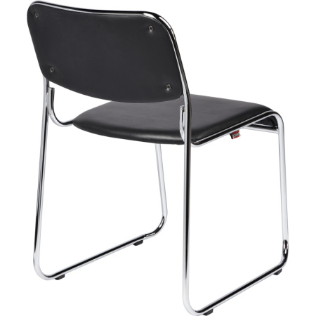 Стул BN_TQ_Стул Echair-802 VP к/з черный,без подл., хром