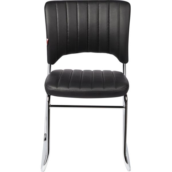 Стул BN_TQ_Стул Echair-809 VPU к/з черн,без подл., хром