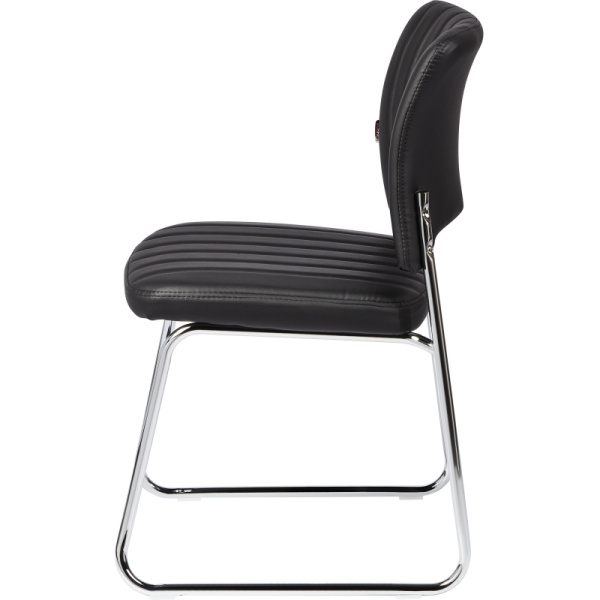 Стул BN_TQ_Стул Echair-809 VPU к/з черн,без подл., хром