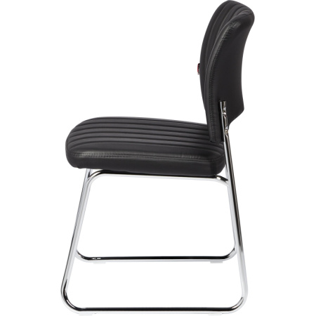 Стул BN_TQ_Стул Echair-809 VPU к/з черн,без подл., хром