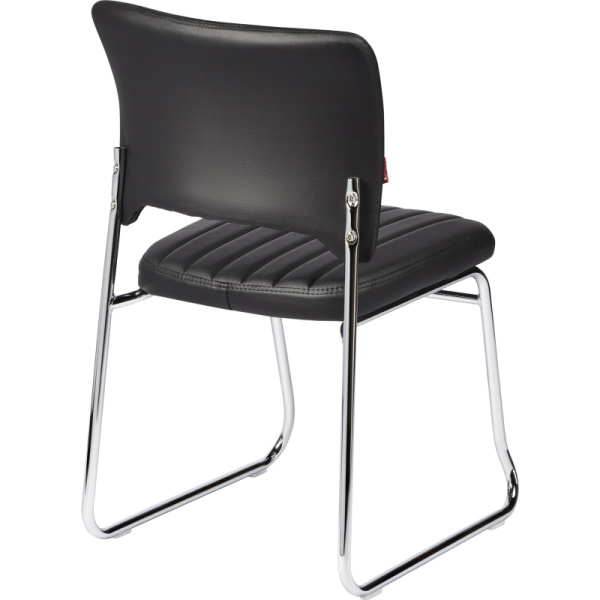 Стул BN_TQ_Стул Echair-809 VPU к/з черн,без подл., хром