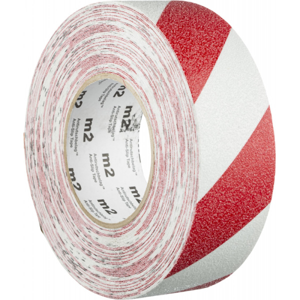 Лента противоскользящая 50мм х 18,3м красно-белая
