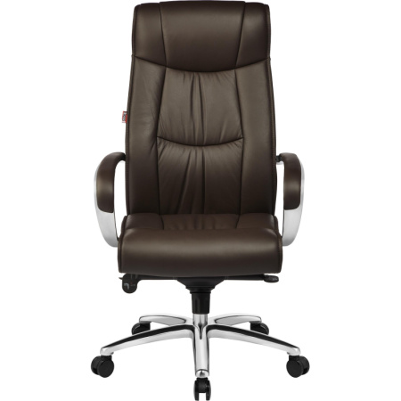 Кресло BN_Fc_Руководителя Echair-534 TL кожа коричневая, хром