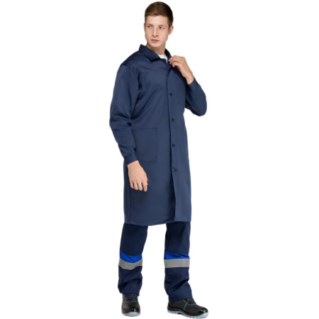 Халат муж. смесовый у03-ХЛ синий(р.56-58) 182-188