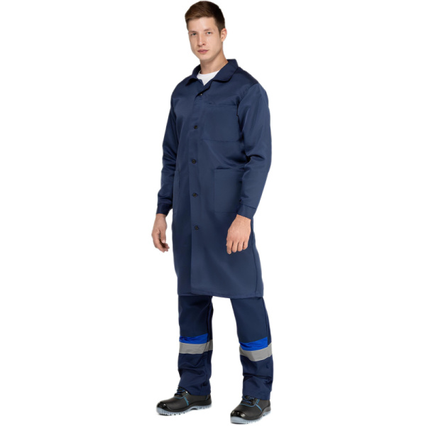 Халат муж. смесовый у03-ХЛ синий(р.60-62) 182-188