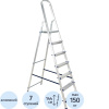 Стремянка 7 ступеней, алюминиевая СИБРТЕХ (97717)