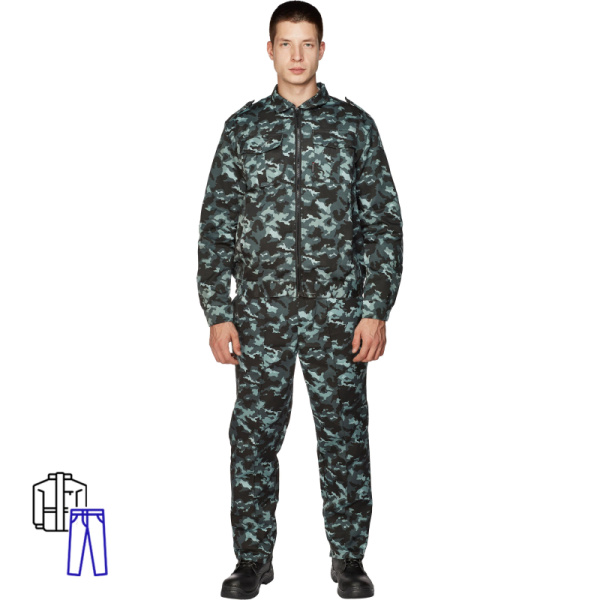 Костюм охранника К-м  Альфа  КМФ-город сер.(р.60-62)/182-188