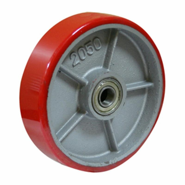 Колесо для тележки рулевое,   полиуретан, 180х50мм, без подшипника