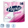 Бумага туалетная Papia Deluxe 4сл бел 100%цел втул 17,5м 140л 4рул/уп