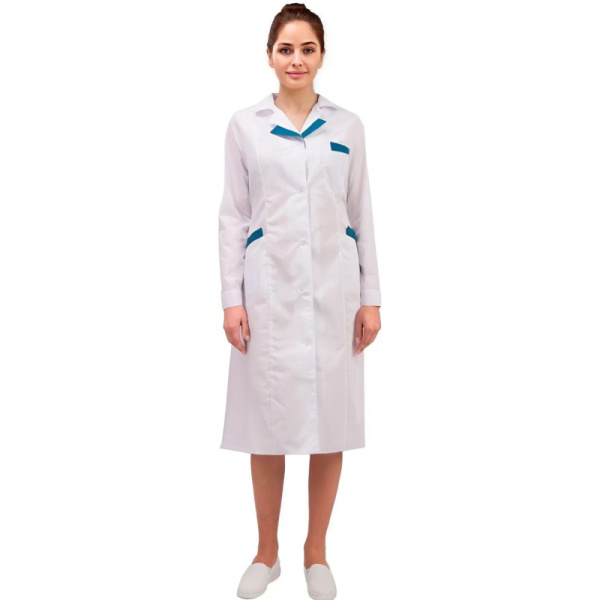 Халат для медицинского персонала м01-ХЛ женский (р.64-66) 158-164