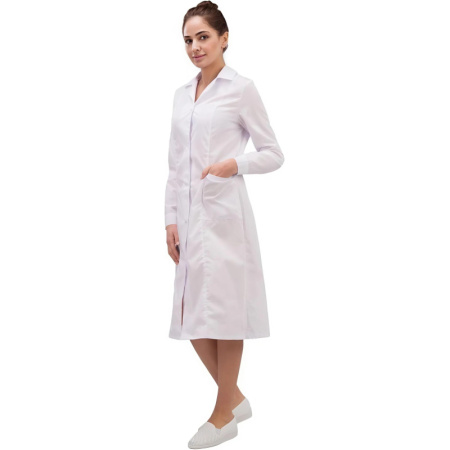 Халат для медицинского персонала жен. м04-ХЛ цв.бел. (р.64-66) 158-164