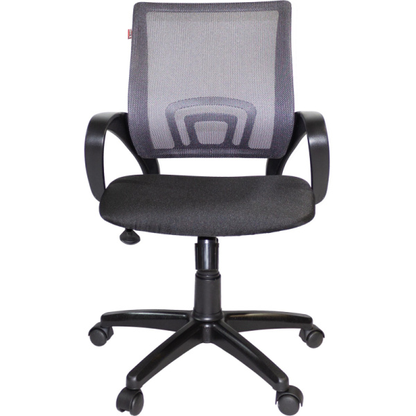 Кресло VT_EChair-304 TC Net ткань черн/сетка серая, пластик