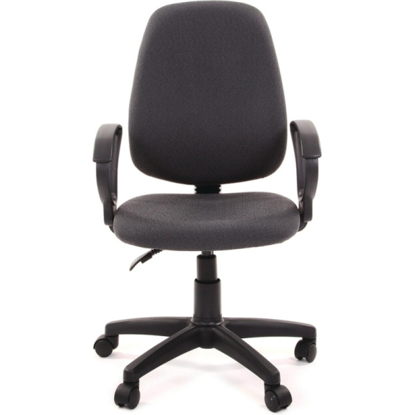 Кресло VT_EChair-318 AL ткань серая, пластик