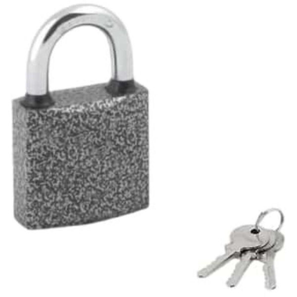 Замок навесной KD (25xd=4) металл хром/серый (2кл)