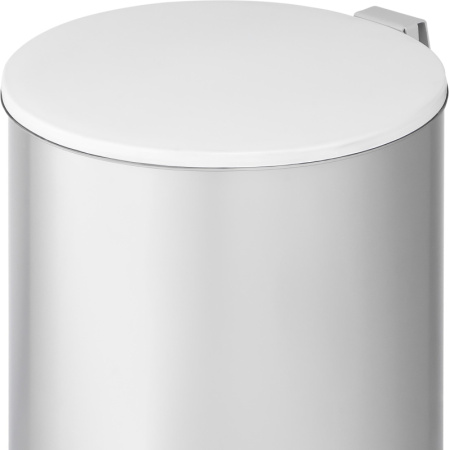 Ведро мусорное с педалью 20л стальное, хром, 250х400мм