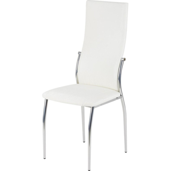 Стул для столовых Ct_Пекин С2.00.45 хром зеркало, к/з 20544 св-сер (2 шт/уп
