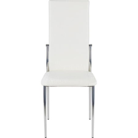 Стул для столовых Ct_Пекин С2.00.45 хром зеркало, к/з 20544 св-сер (2 шт/уп